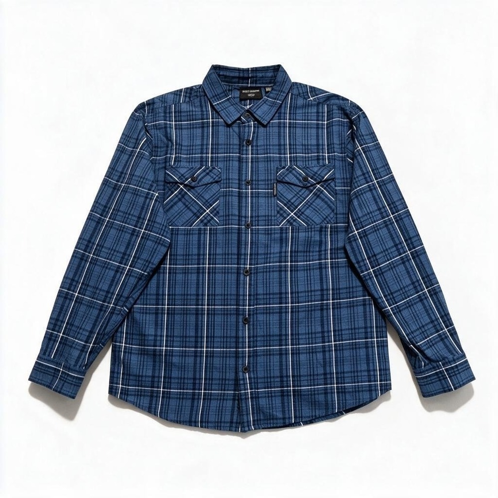 Harley-Davidson Plaid Flannel Button Up Shirt Mens XL Blue Biker Workwear Casual
